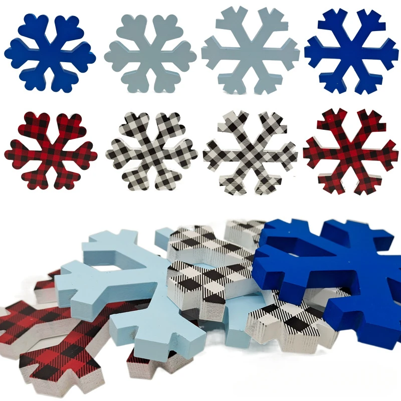 Snowflake Decoration Winter Table Snowflake Shape Sign Xmas Tree Hanging Tag Centerpieces Xmas Home Decor Photo Props Gift