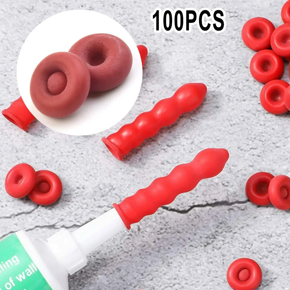 

Новинка, аксессуары для герметизации колпачков, латексная открытая трубка для герметизации, Портативные Полезные 100 шт. 7x7x4 см для герметизации и хранения