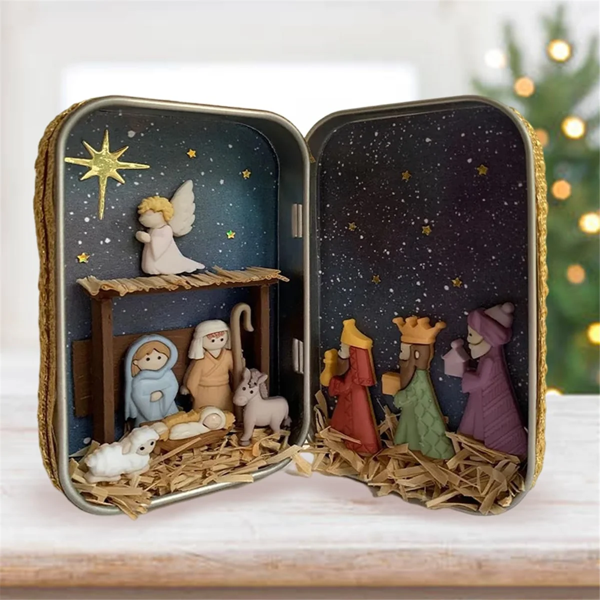 Рождественские украшения ручной работы для настольного кинотеатра