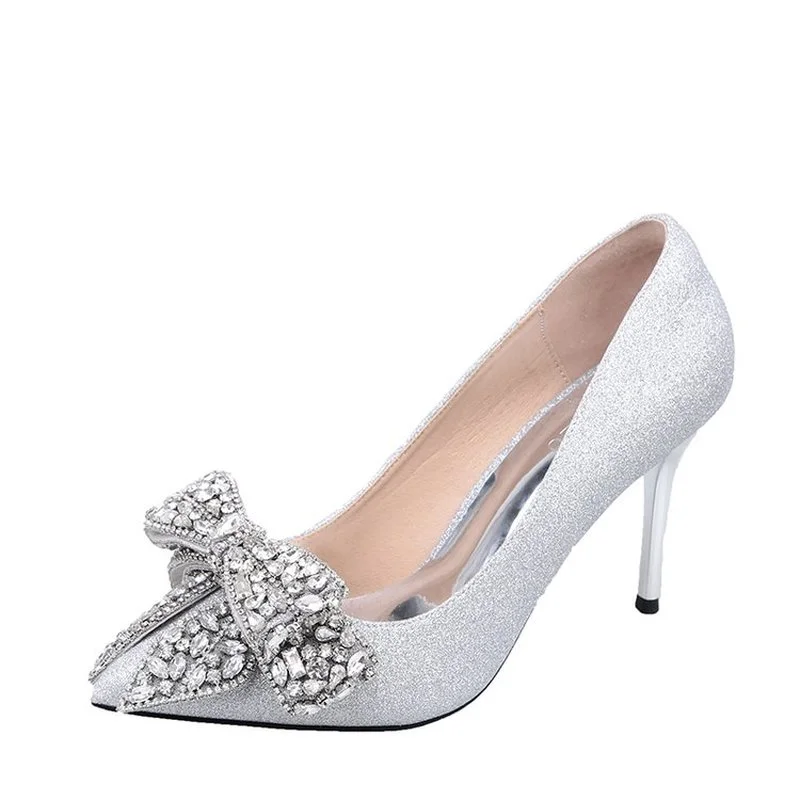 Новинка 2022 туфли Золушки на высоком каблуке с бантом женские острым носком