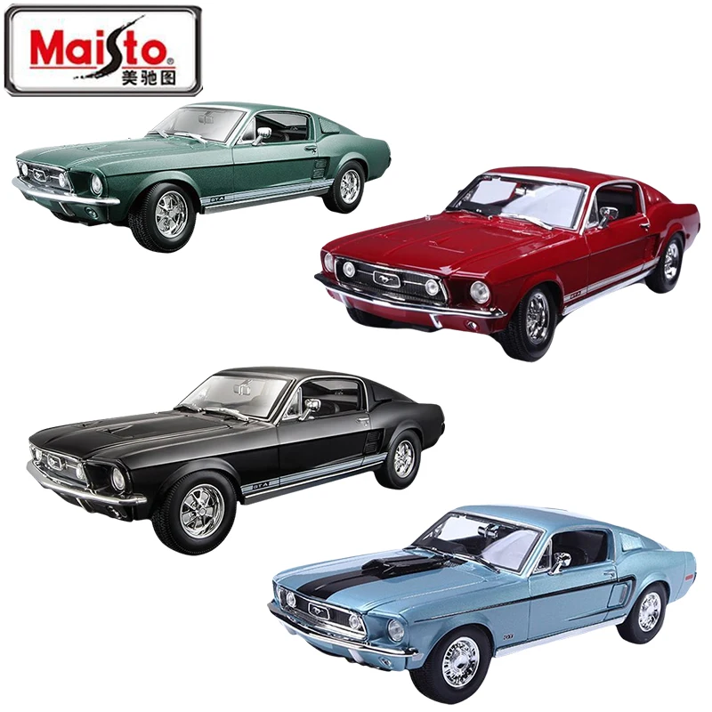 Оригинальная Подлинная модель автомобиля Maisto 1/18 1967 Ford Mustang Gta Fastback Коллекционная