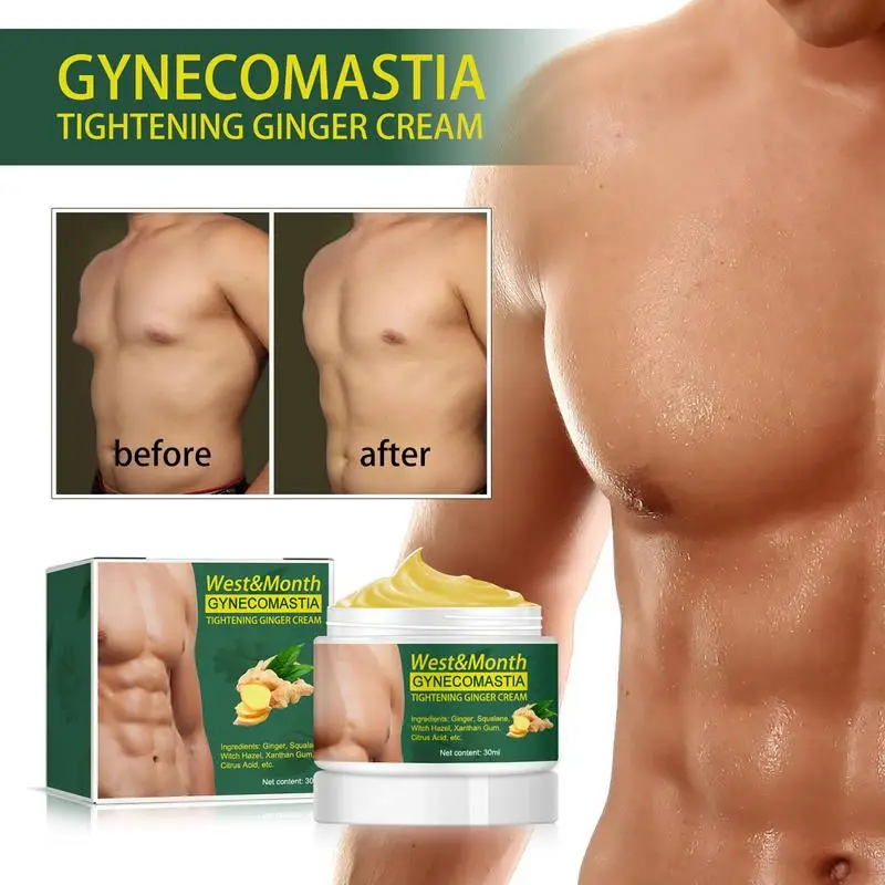 

30ml Gynecomastia Tightening Ginger Cream Effectively Shrinks Men Chest Tightening Cream Chest Fat Burning Anti-Cellulite Cream