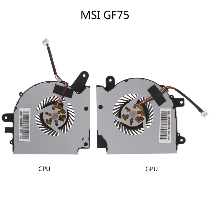 

68TA CPU/GPU Fan Laptop Cooling Fan 5V 0.55A 4-pin 4-wires OEM for MSI GF75 Thin 9SC-027 GF75 Laptop Part Brushless Motor
