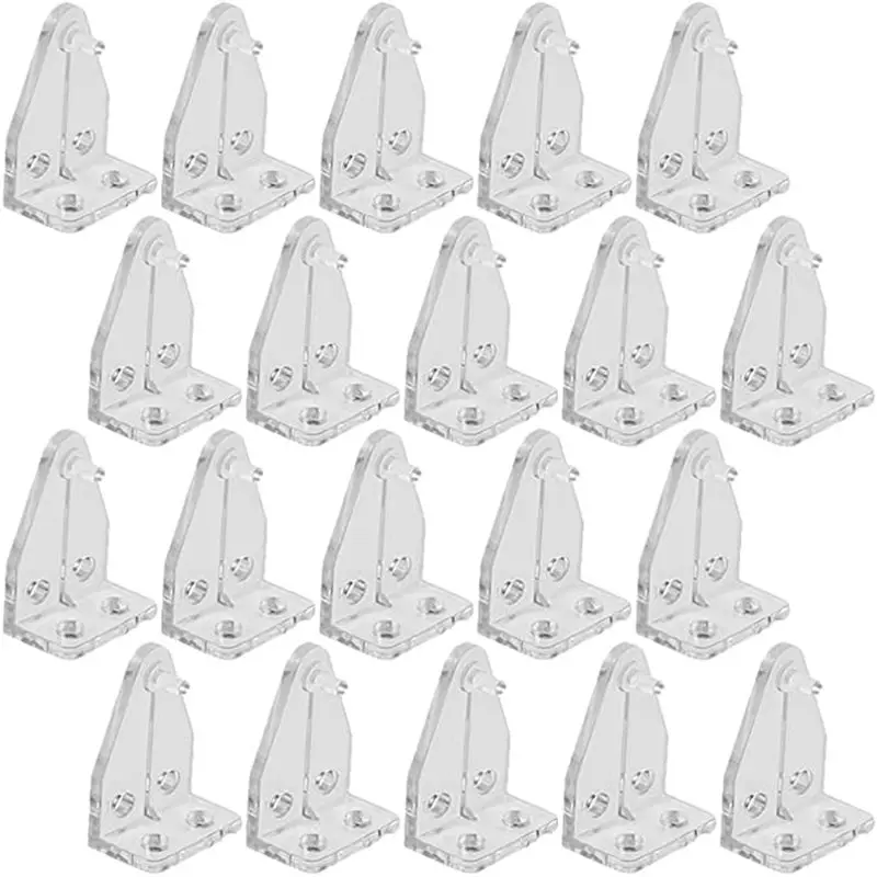

20 Pieces 1 Inch Hold Down Brackets Clear Plastic Blinds Hooks Blind Holder Replacements for 1 Inch Mini Horizontal Blinds Shade