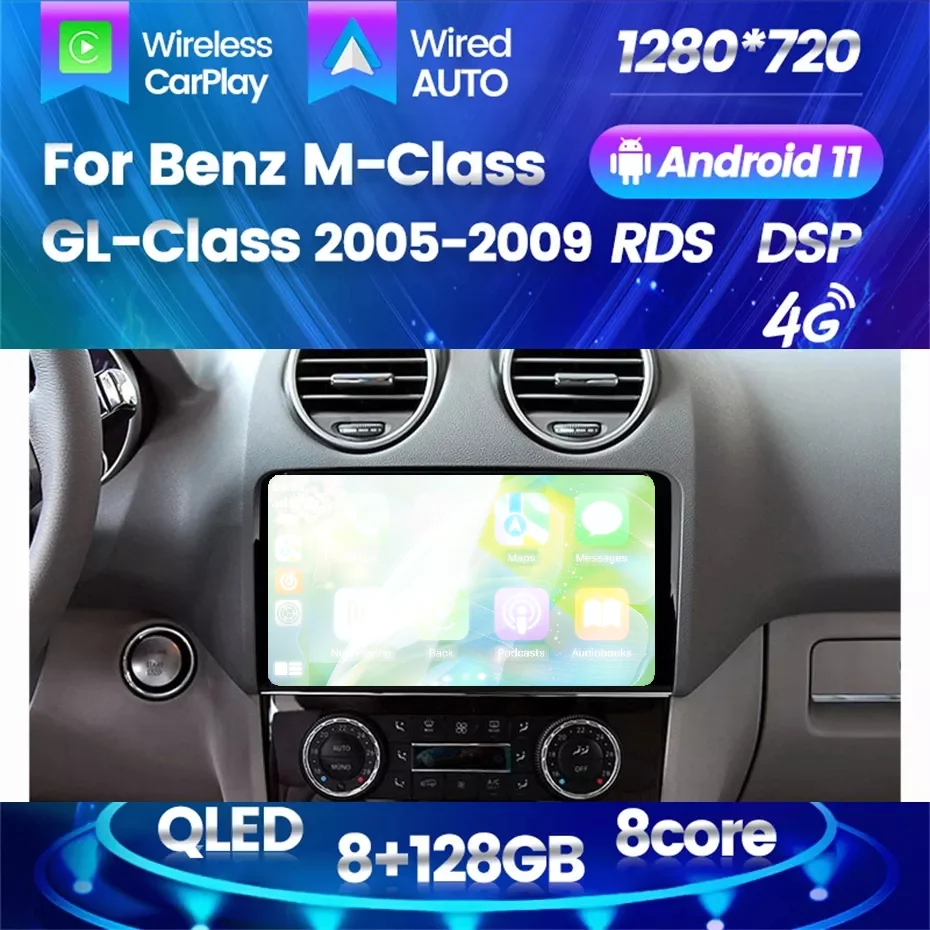 1280X720 HD Android для Benz M-Class W164 GL-Class X164 ML GL ML350 ML500 GL350 GL450 автомобильное стерео радио Gps с BT
