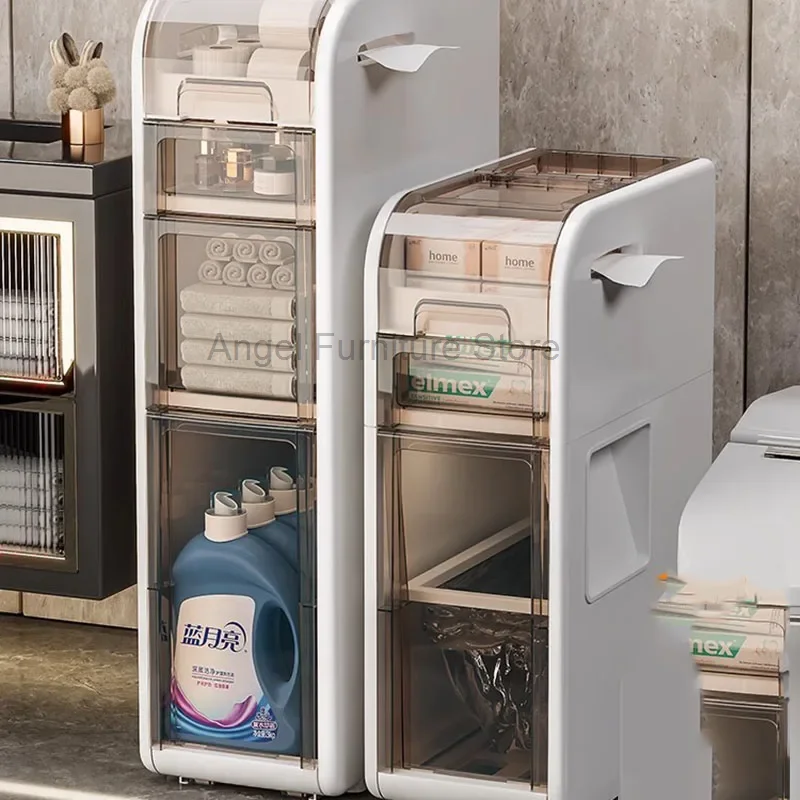 Шкаф-органайзер для унитаза на пол в ванную комнату