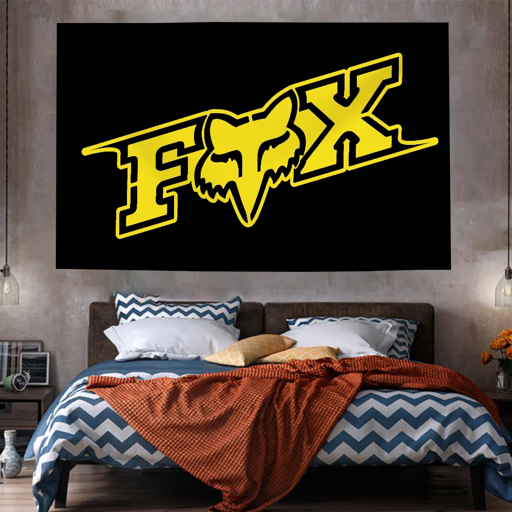 Fox R-Racing Shox Гаражное украшение Гей Забавные флаги для спален Настенный флаг