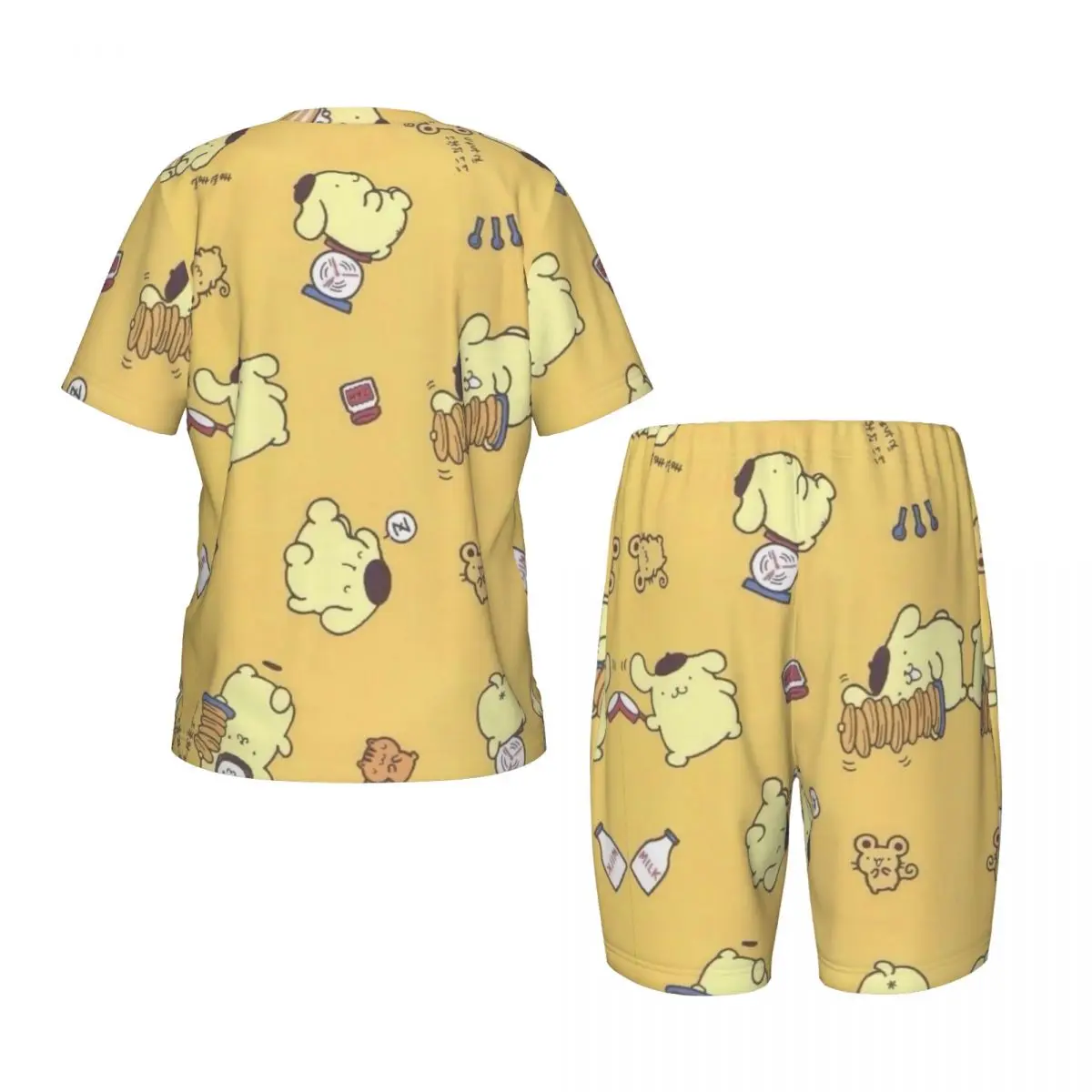 Kawaii Pompompurin Детский пижамный комплект из 2 предметов для детей повседневный костюм