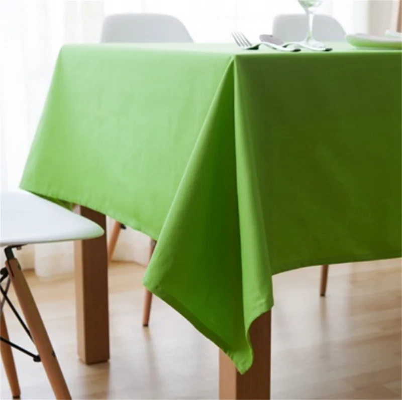 

2023 Modern Simple Table Cloth Ins Style Solid Color Pure Cotton Tablecloth Restaurant Banquet Wedding Tablecloth