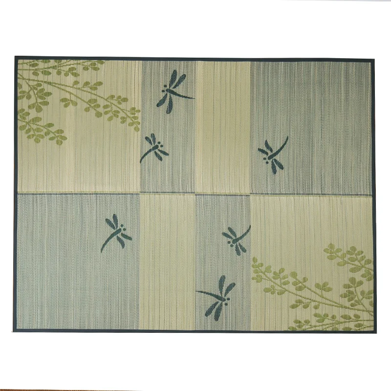 

Damedai Foldable Floor Large Rug Carpet Rectangle Grass Rush Tatami Mat Summer Living Room Mattress Portable Oriental Carpet
