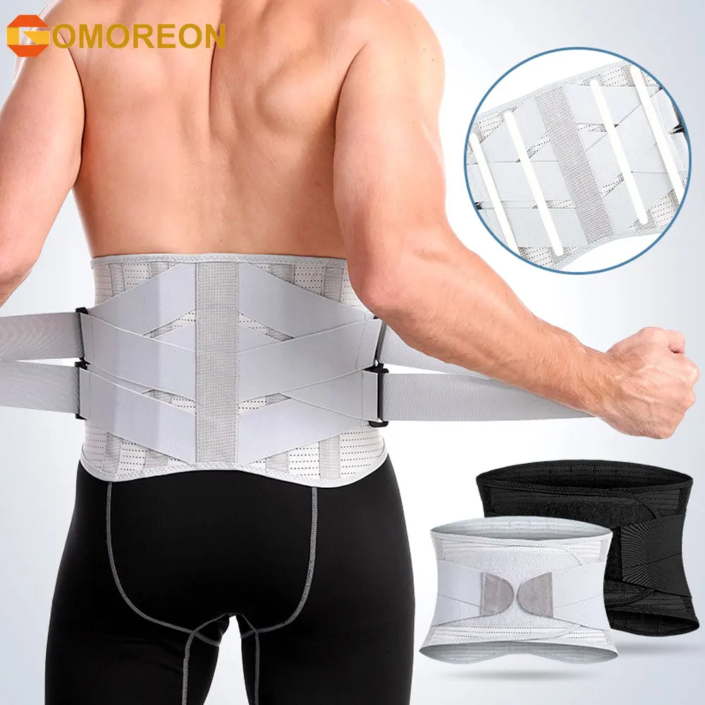 

Back Support Lower Back Brace provides Back Pain Relief - Breathable Lumbar Support Belt for Keeps Your Spine Straight Safe