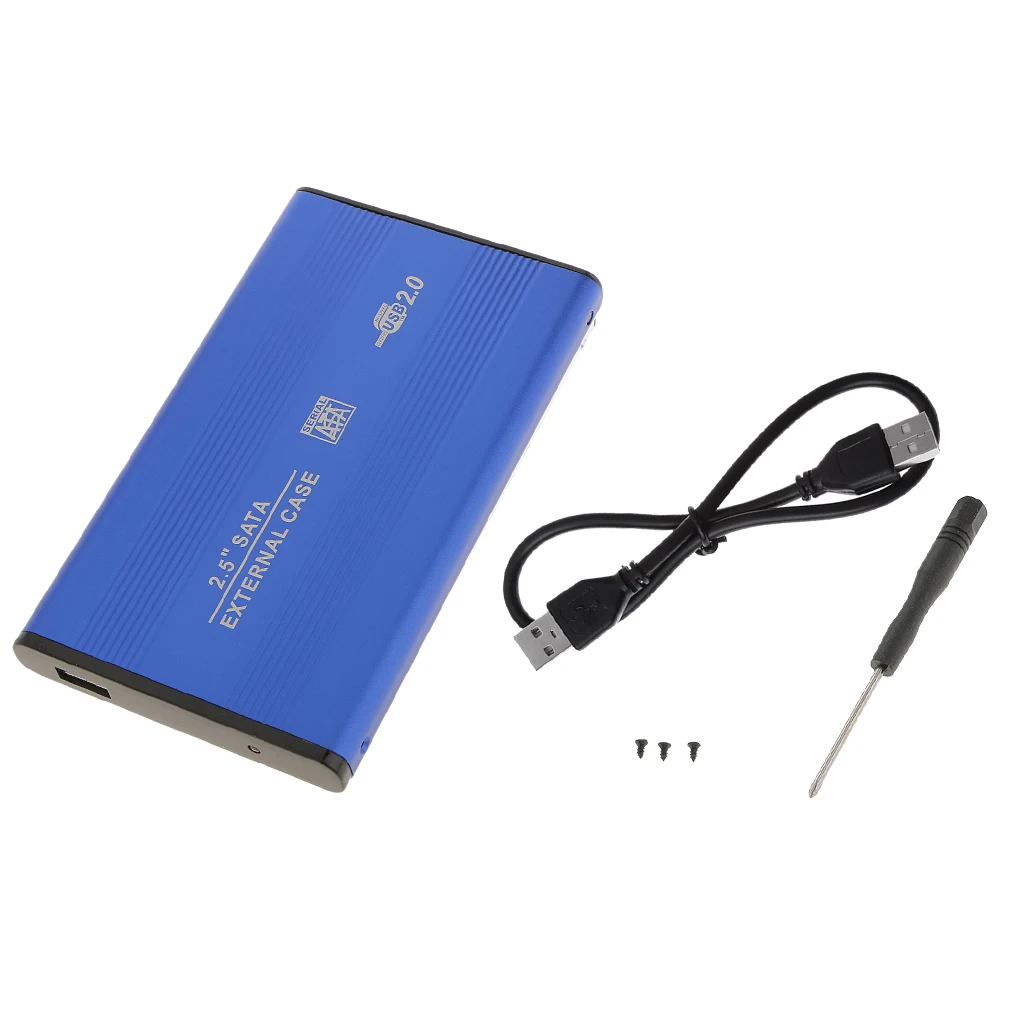 

Aluminium 2.5" USB 2.0 HDD Disk External Enclosure Case W/ Cable