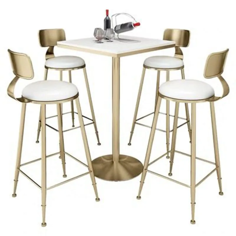 

Dining High Bar Table Front Desk Office Round Table Commercial Bar Stools Dessert Milk Tea Cadeiras Kitchen Furniture AA55