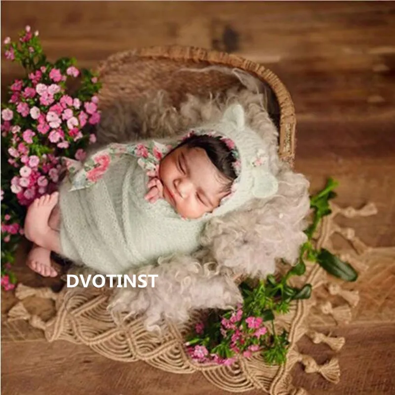 Dvotinst реквизит для фотосъемки новорожденных Детская фотография Ретро пеньковые