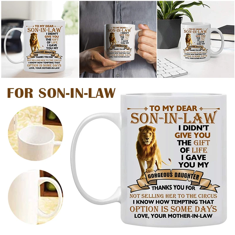 

Travel Coffee Mug Letter Printed 100% Ceramic For Men