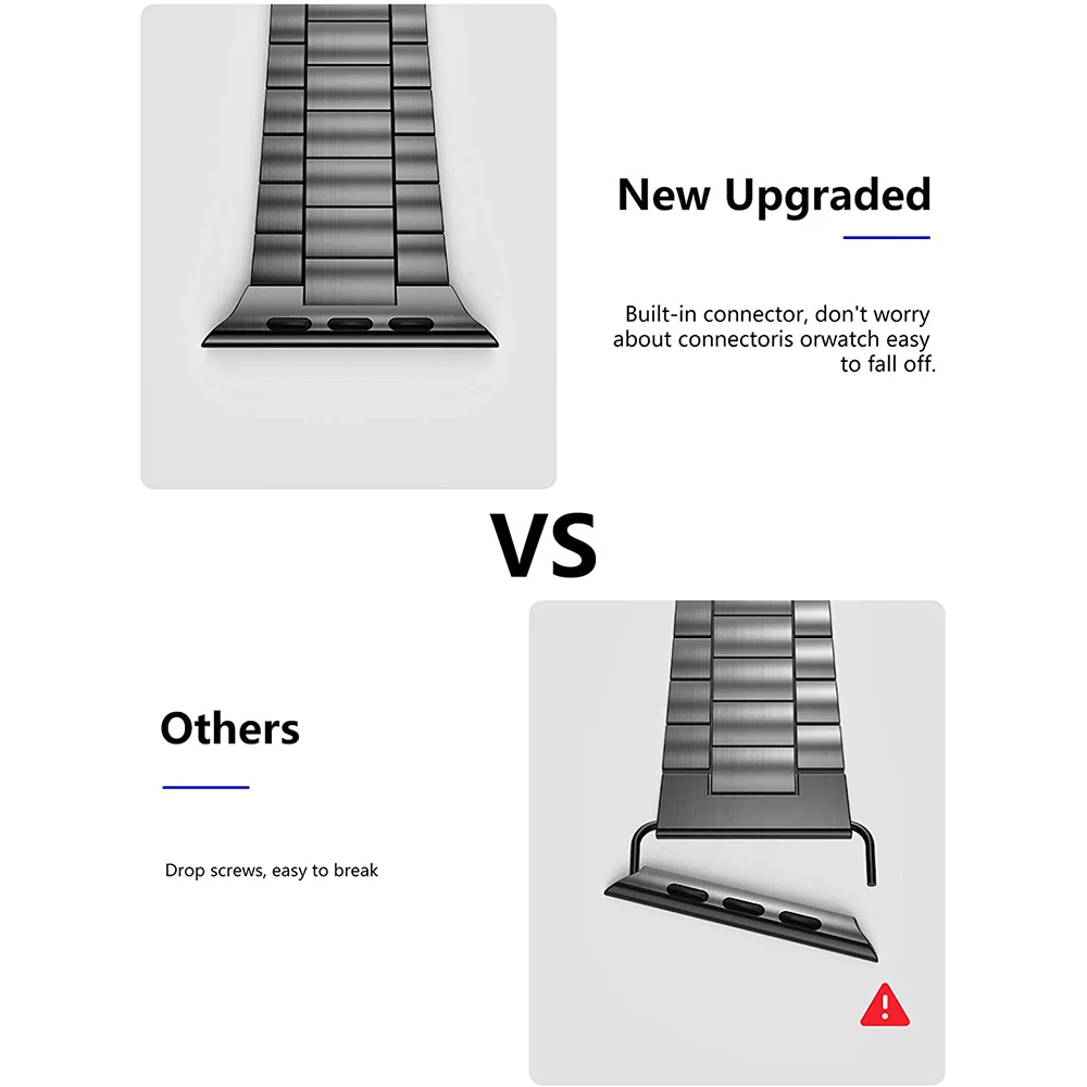 Stainless Steel Strap For Apple Watch 7 8 Band 45mm 41mm Link Bracelet IWatch Ultra 49mm 6 SE 5 4 44mm 40mm 42mm Accessories