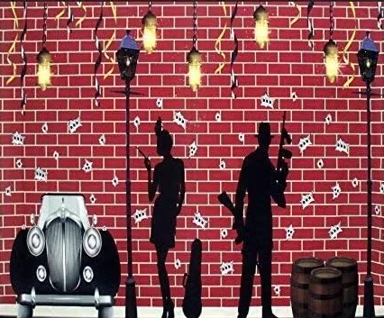 Фон для фотосъемки &quotРевущая уличная гангстерская и хлопушка 20-х годов&quot |