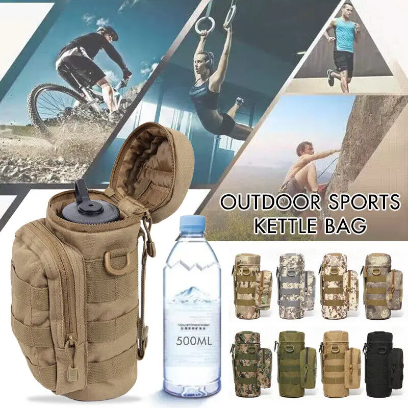 

Travel Tool Kettle Camo Tactical Shoulder Strap Bottle Holder Bottle Pouch Nylon Outdoor Sports Camouflage Millitary