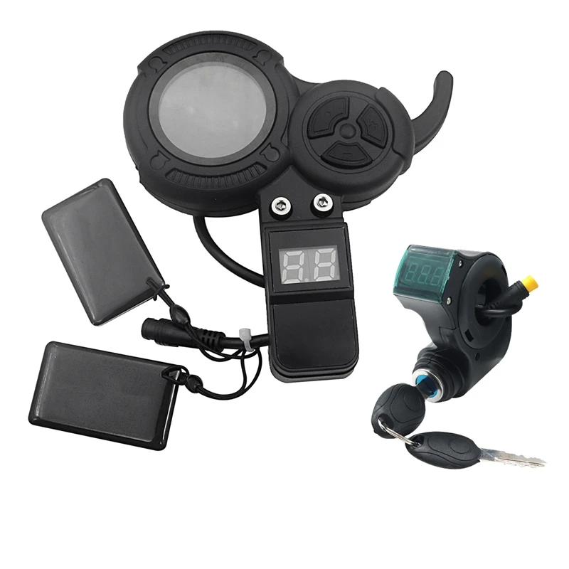 E-Scooter LCD Display+3PIN Lgnition Lock Key 36V-60V Throttle NFC Card For VSETT 8 8+ 9 9+ ZERO 10 8X 10X Z8 PRO Parts