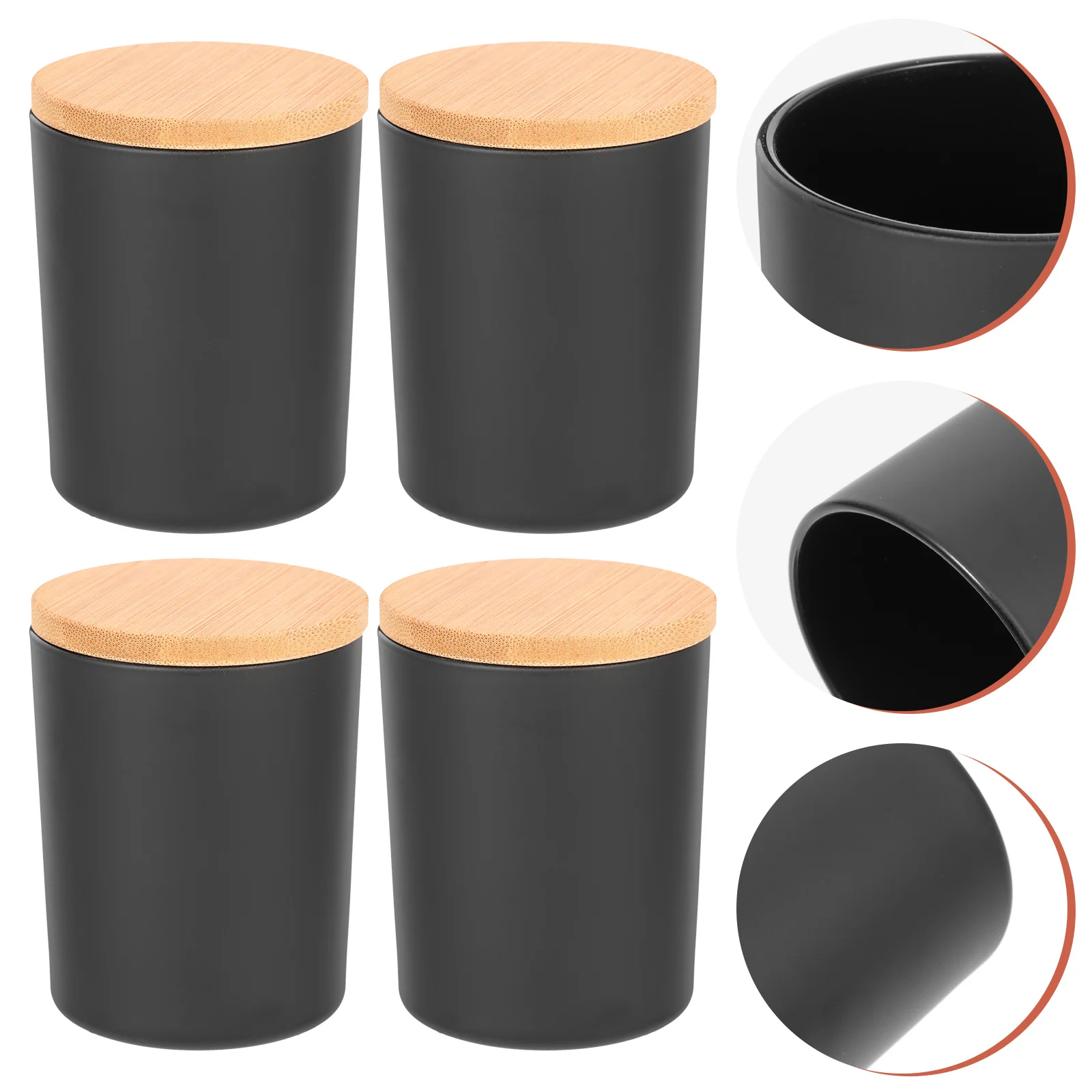 

4 Sets of Glass Tins with Lids Aromatherapy Scented Tin Making Jars