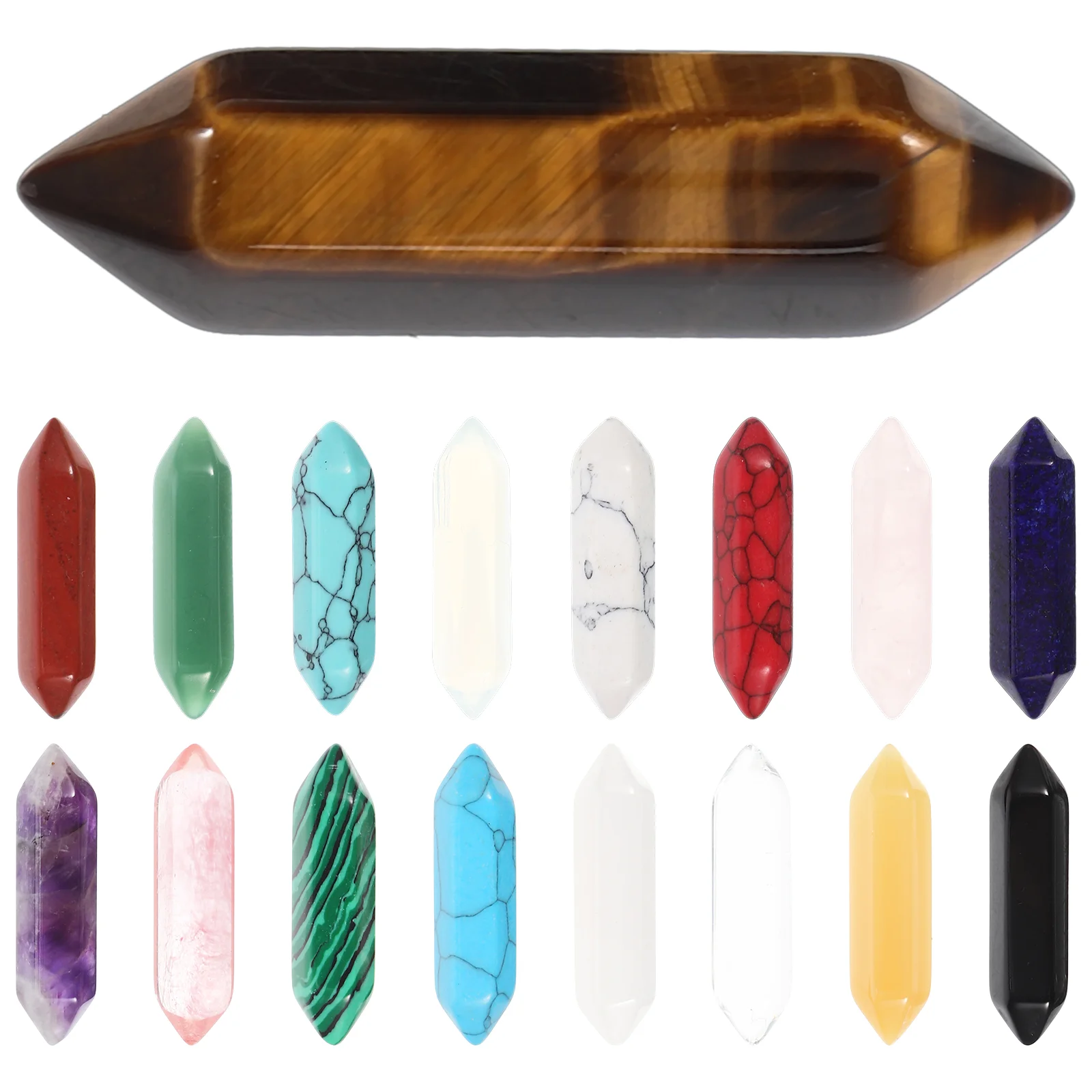 

Charms Necklace Crystal Pendants Diy Charm Jewelry Pendant Stone Making Gemstone Necklaces Hexagonal Earring Chakra Bracelet