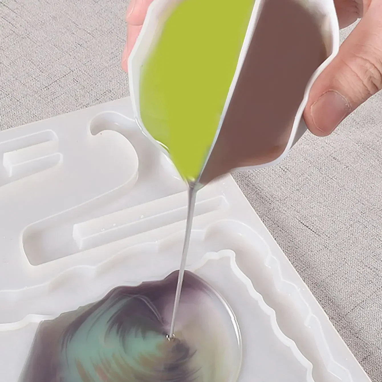1 Шт. Силиконовая Разделенная Чашка Утолщенная Сохраняющая Форму Для Смешивания