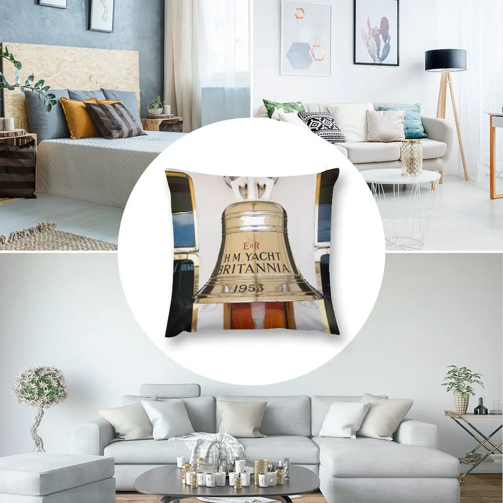 Колокольчик Королевская яхта Британская декоративная подушка Подушки для