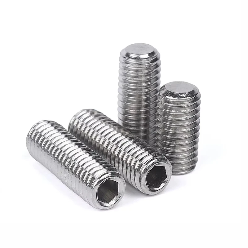 M1.6 M2 M2.5 M3 M4 M5 M6 M8 M10 M12 M14M16 DIN913 Нержавеющая сталь Шестигранный шестигранный болт с плоским концом и головкой Установочный винт