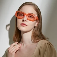 retro polygon rectangle sunglasses women fashion jelly color eyewear shades uv400 men square colorful gradient sun glasses 2021