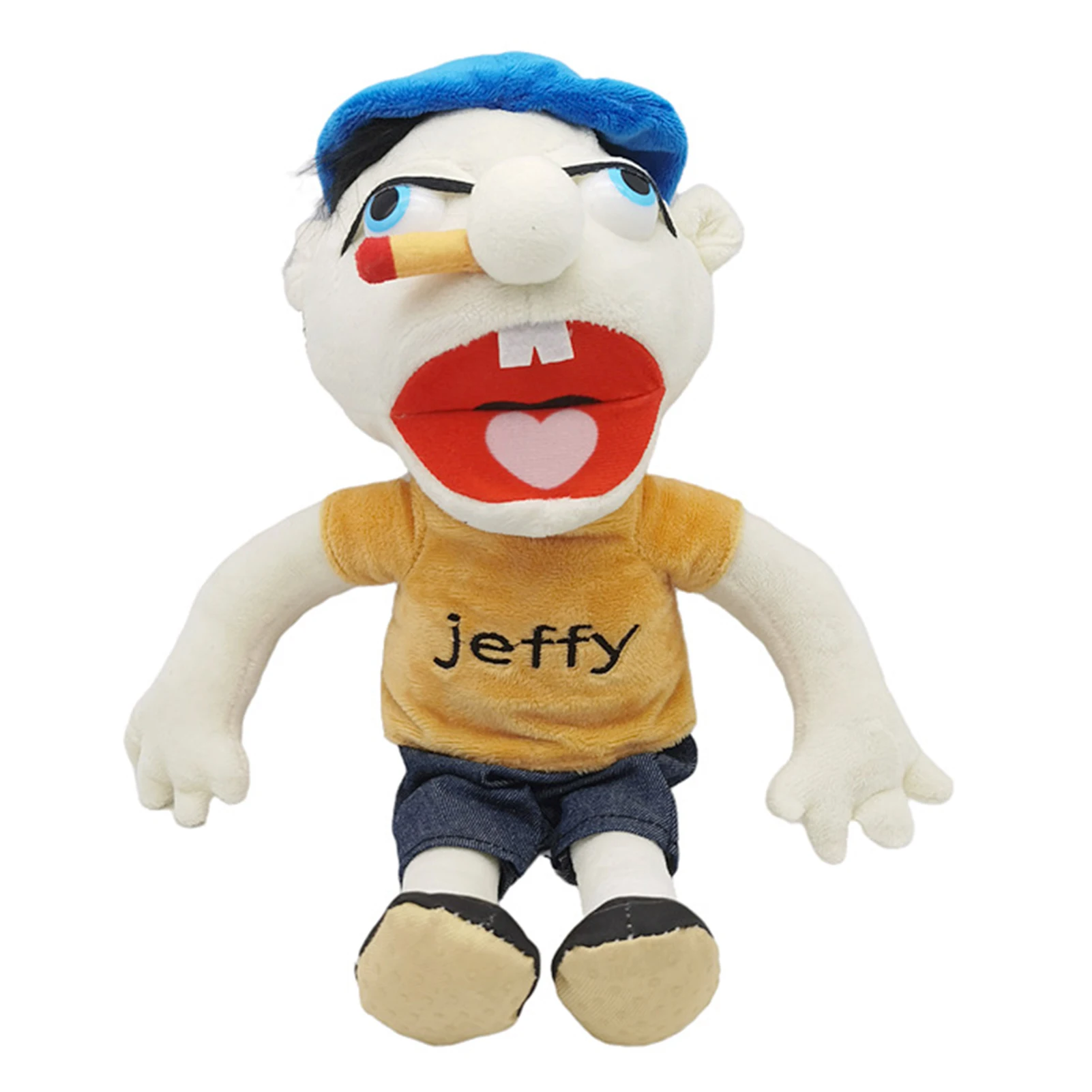 

Jeffy Hand Puppet Cartoon Plushie Toy Stuffed Doll Soft Figurine Sleeping Pillow Educational Playhouse Kids Children Baby Gift