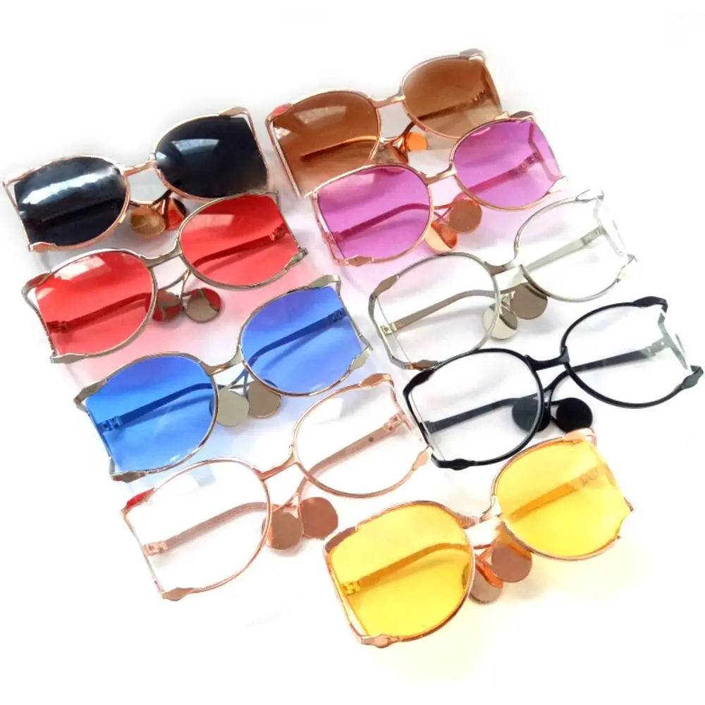 

Kids Girls Gift Accessories for 1/31/4 BJD Glasses Clothes For 15~20cm Dolls Cute Round Frame Plush Doll Eyeglasses