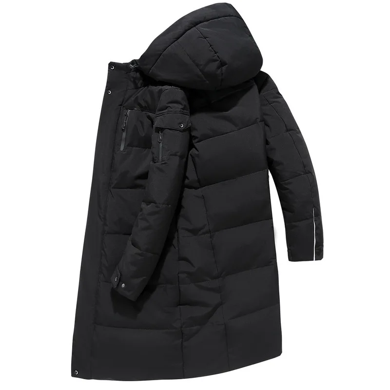 2022 new down jacket for men long over the knee thick loose outdoor sports down jacket casual jacket for men M-5XL