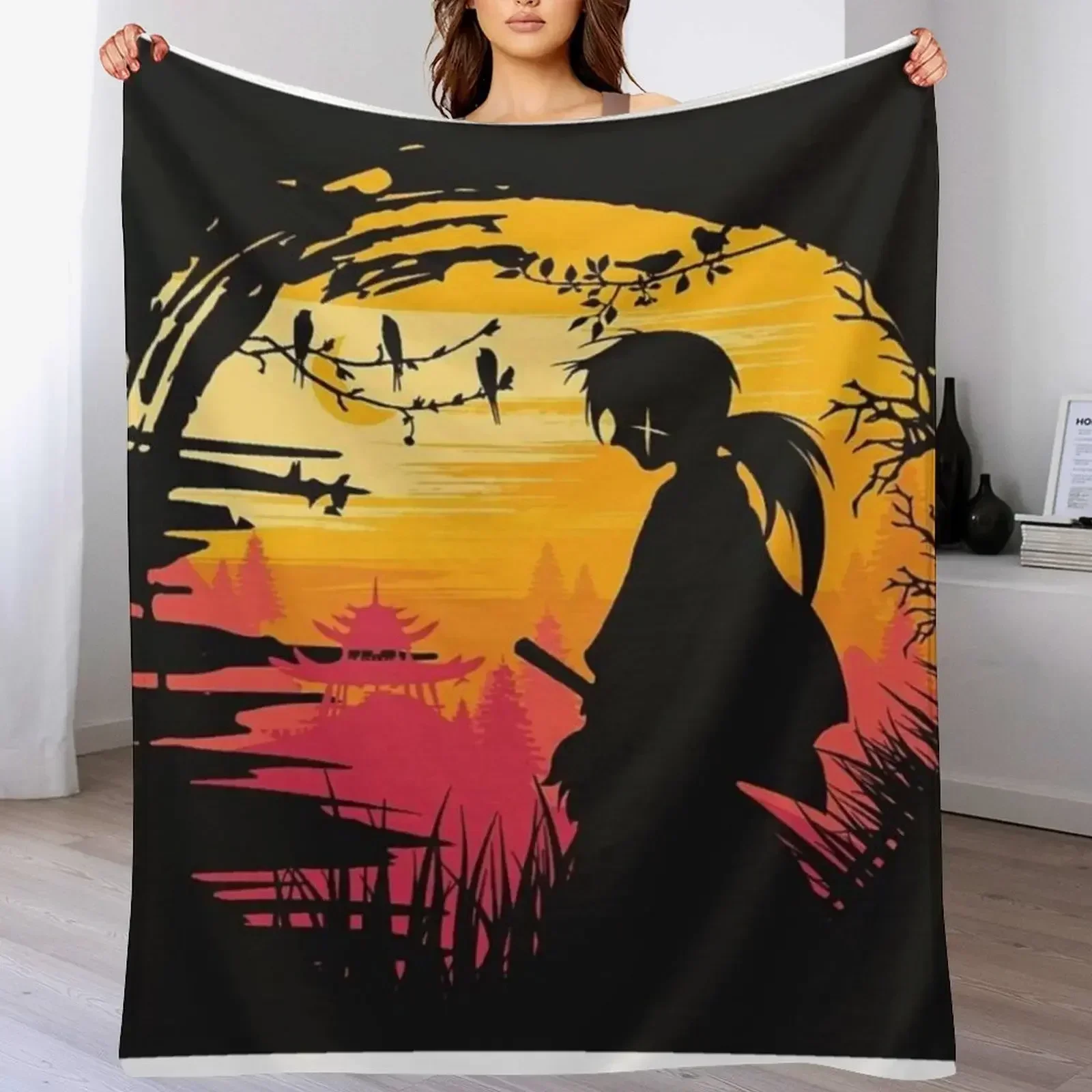 Одеяло Rurouni Kenshin милые одеяла и пледы большие модные для диванов