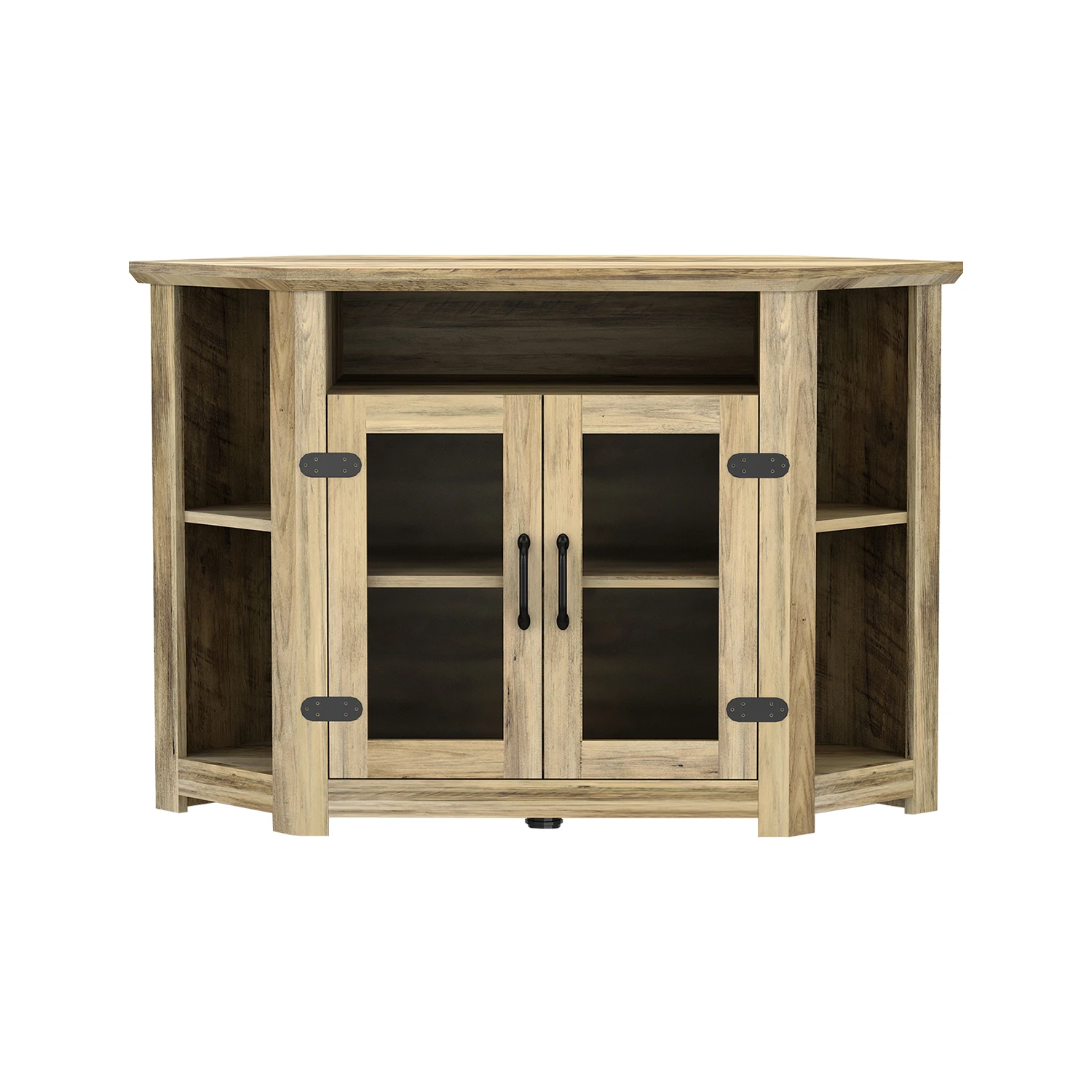 44 Inch Modern Farmhouse Wood Entertainment Center, TV Conso