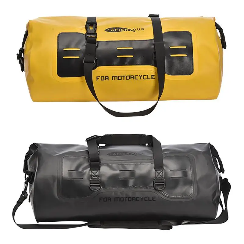 

Motorcycle Tail Bag Reflective Duffle Bag Saddle Dry Luggage Outdoor Bag Waterproof Motorcycle Rear Seat Helmet Storage Bags