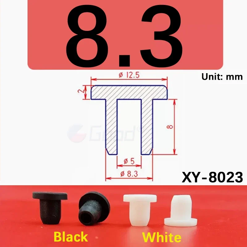 Белые силиконовые резиновые заглушки для отверстий, заглушки для труб, вставки для труб, заглушки, пылезащитные заглушки 6,8 мм ~ 51,3 мм