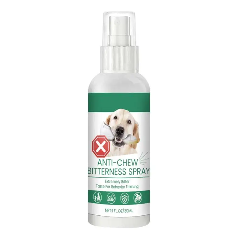 

Спрей Против жевания для собак, натуральный корректор для домашних питомцев, спрей для щенков, 1,1 жидких унций, спрей для жевания для собак и ...