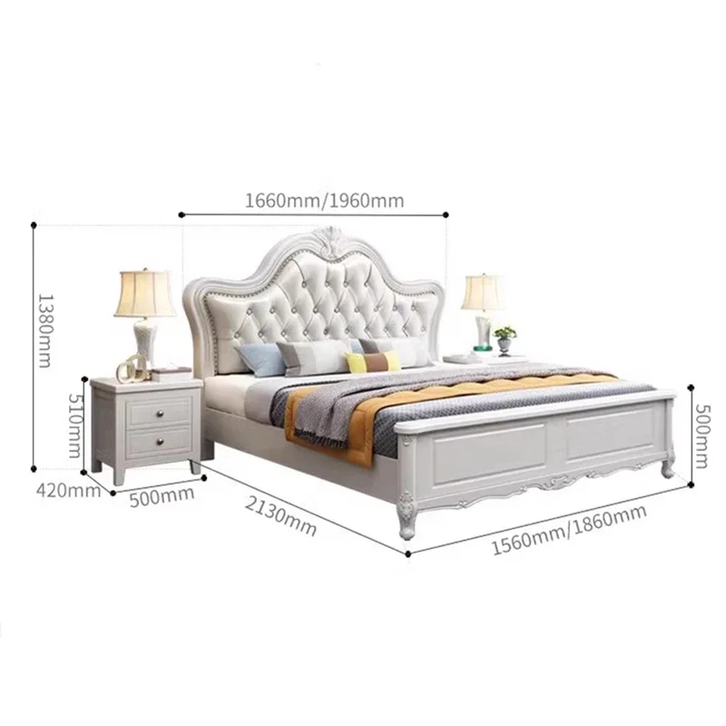 Уникальная двухместная кровать с мягкой обивкой в скандинавском стиле