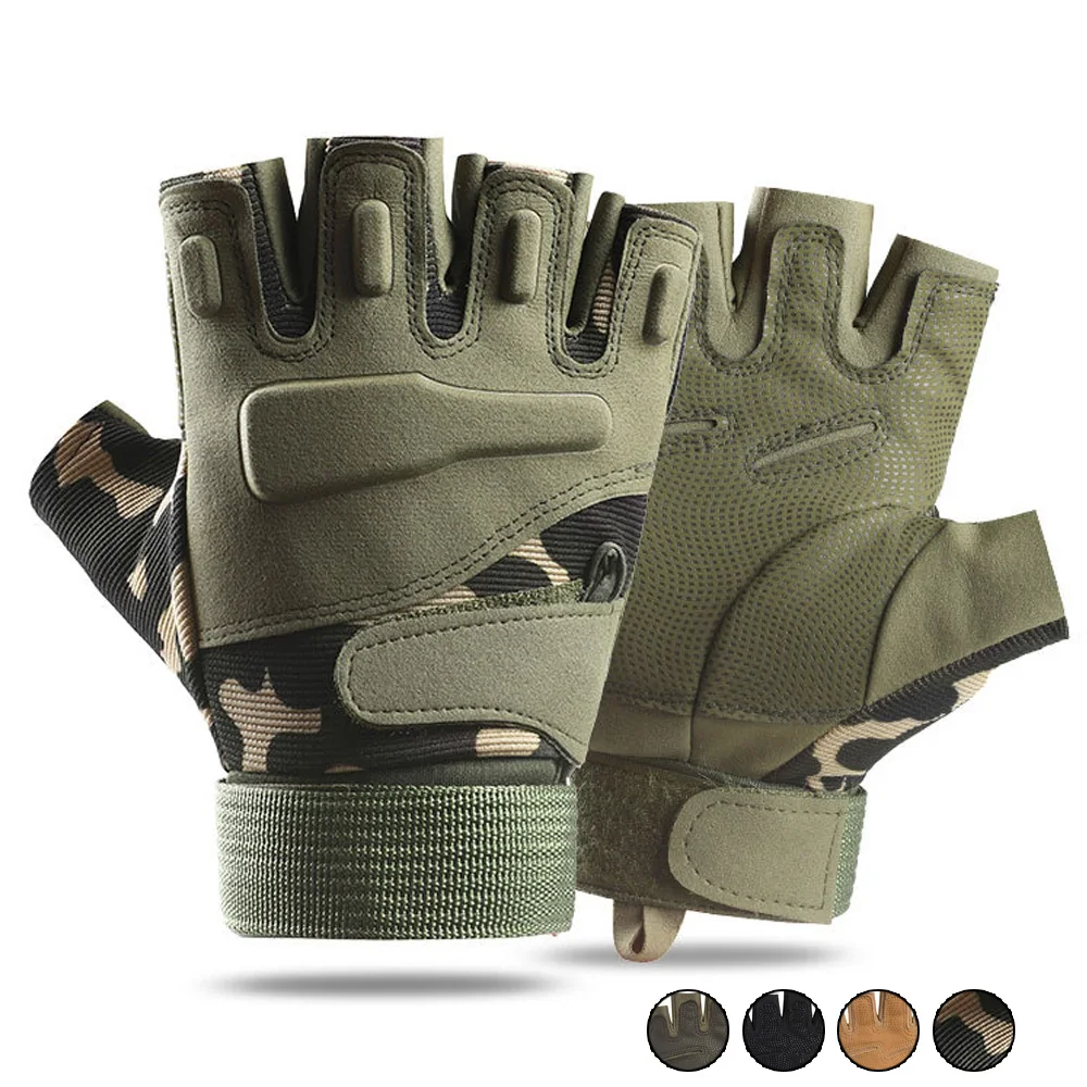 

Tactical Military Glove 3MM Padded Half-Finger Gloves for Men Women Outdoor Cycling Climbing Hiking Hunting Workout Shooting W21