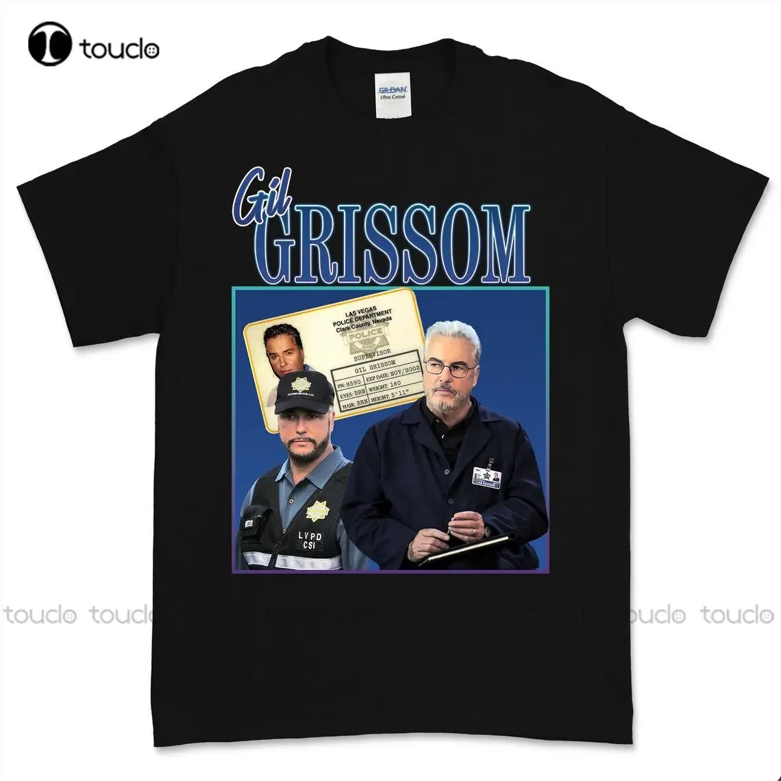 Gil Grissom Vintage T Shirt Unisex Csi Vegas Crime T-Shirt Tv Pop Culture Funny Art Streetwear Cartoon Tee Custom Gift
