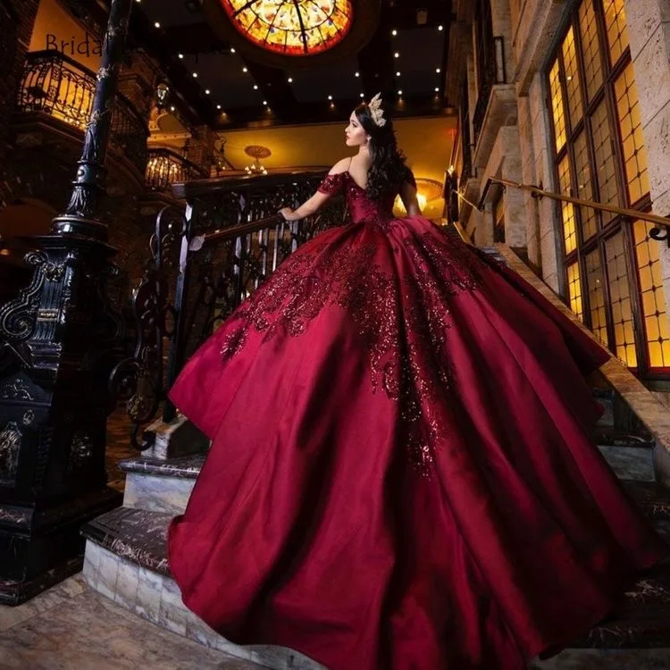 vestidos 15 rojo vino – Compra vestidos 15 rojo con envío gratis en AliExpress version