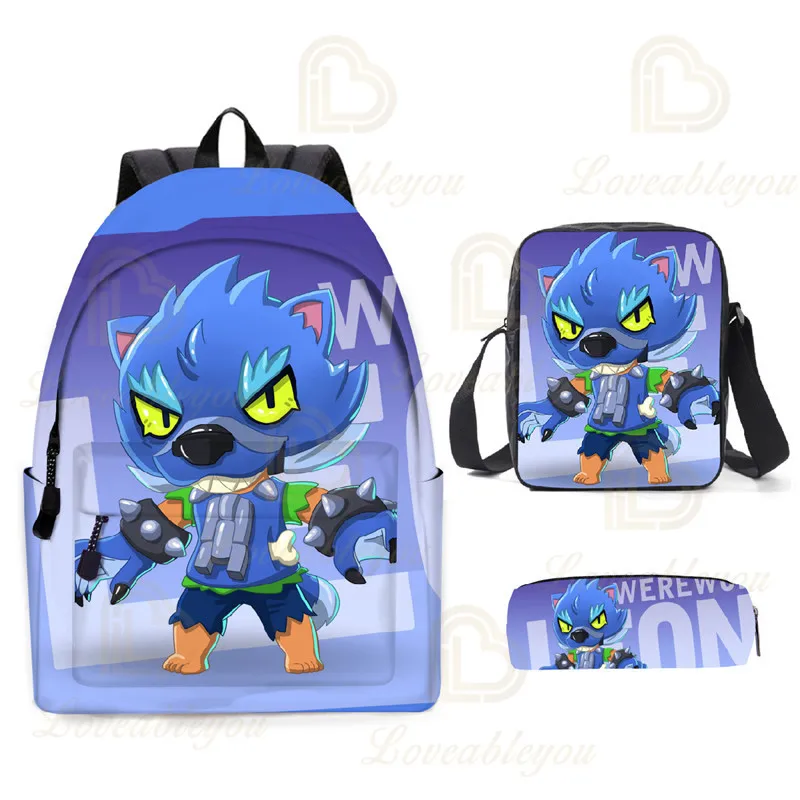 

Schoolbag Cortoon NEW Spike and Star,Leon Child Kids Backpack Shooting Game 3d Student Shoulder Girls Harajuku Boys Bag