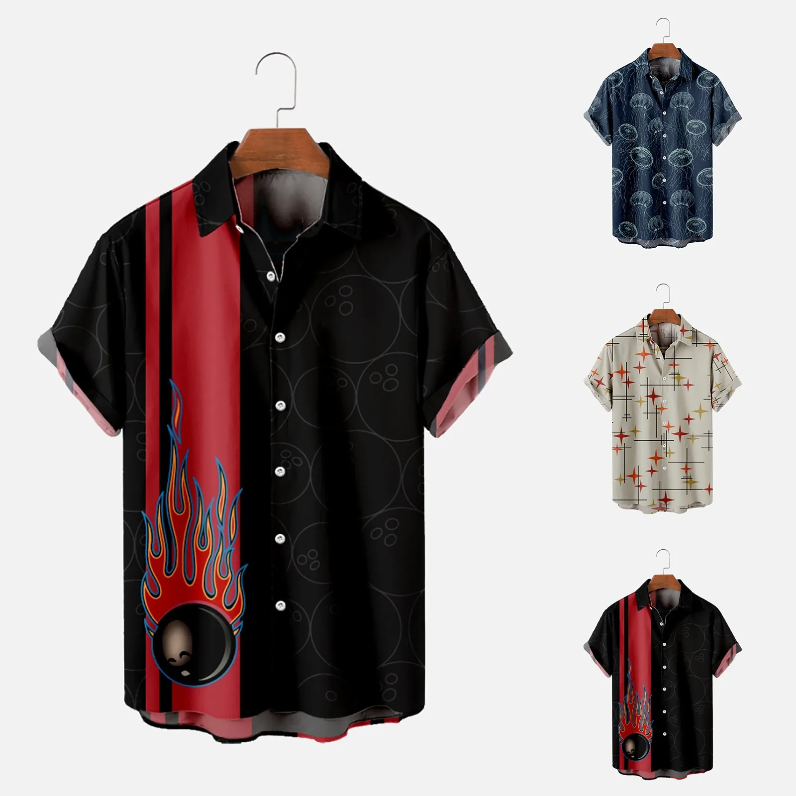 

Mens Printed Hawaiian Shirts Short Sleeve Button Down Beach Shirts Shirt For Man Beach Attire Men