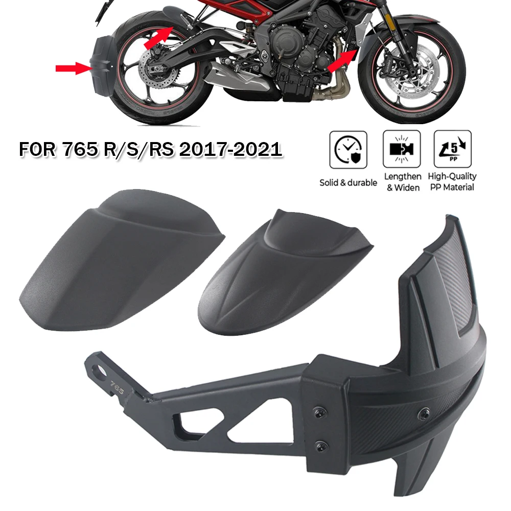 

Motorcycle Rear Mudguard Cover Front Back Fender Extension Splash Mud Guard Mudflap For Street Triple 765R 765S 765RS 765 R/S/RS