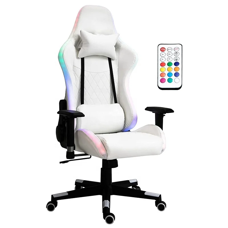 High Quality Colorful Cheap Computer Chairs Swivel Ergonomic Rgb Led White Gaming Chair Sillas gamer computer white game sillas