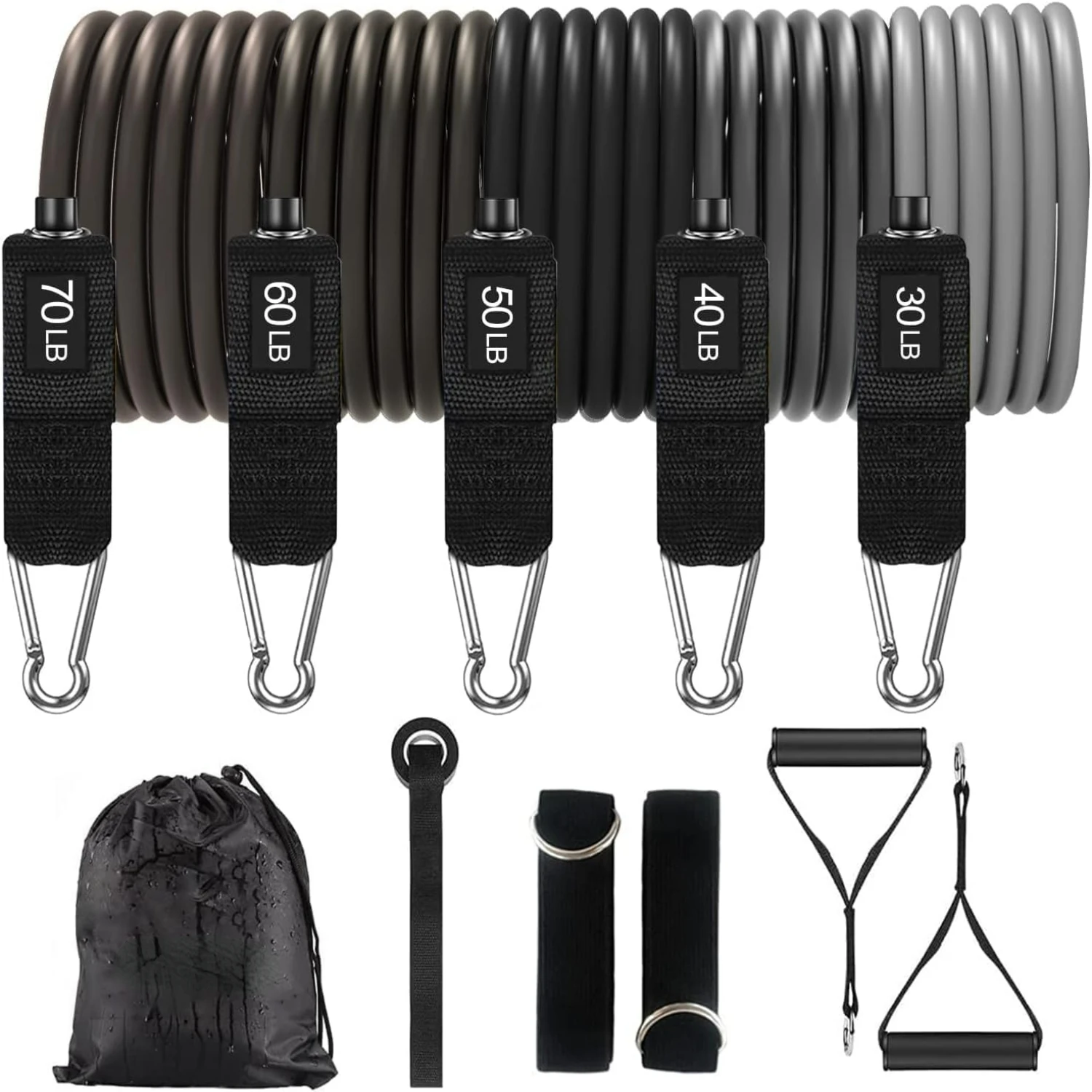 Набор высококачественных эспандеров для тренировок на весь тело прочные