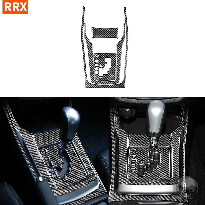 

For Subaru Impreza 2009-2011 Real Carbon Fiber Gearshift Gear Knob Box Panel Cover Trim Stickers Car Interior Accessories