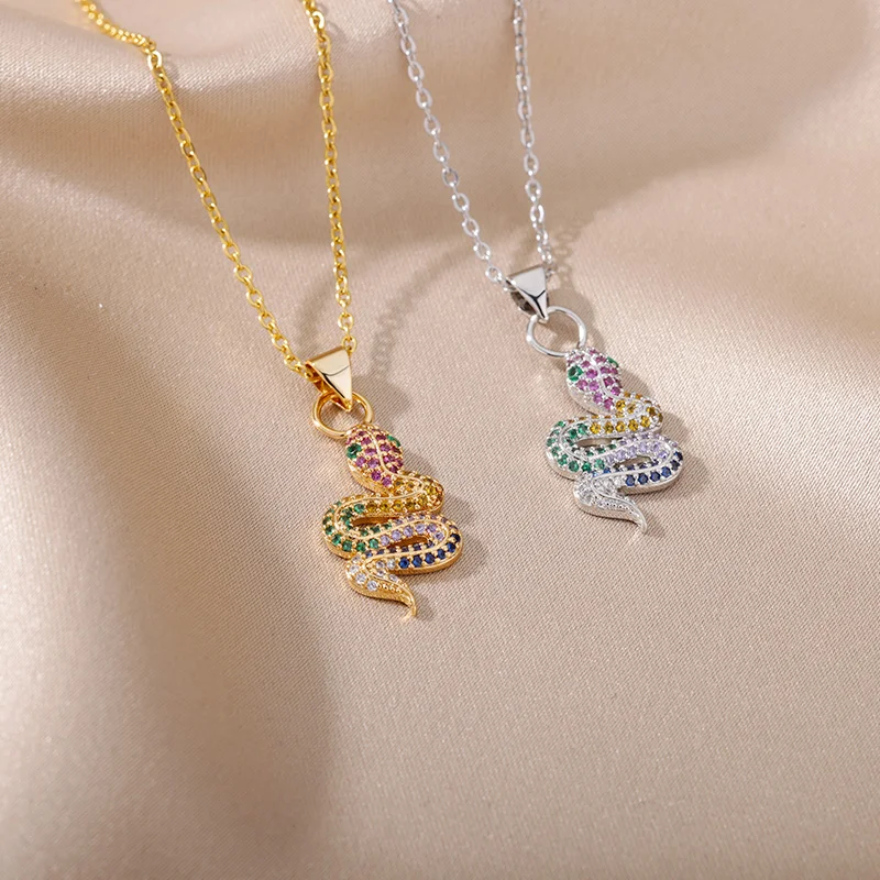 Женское Ожерелье со змеиным плетением Goth винтажное ожерелье-чокер из