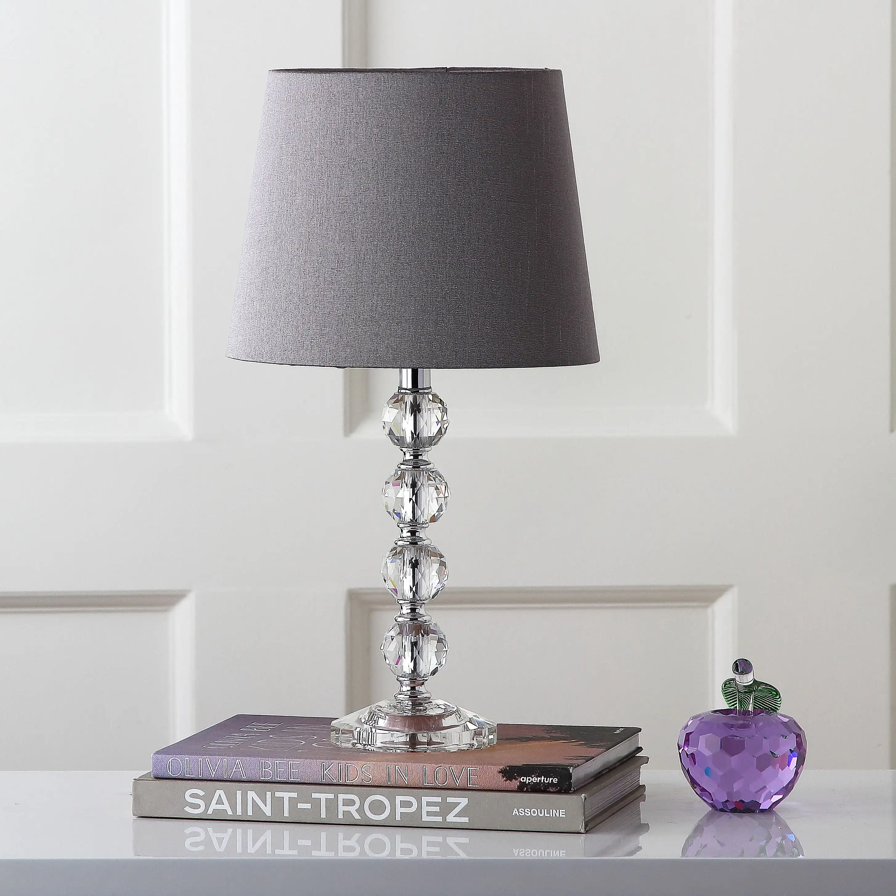 

16-Inch High Stacked Crystal Ball Lamp