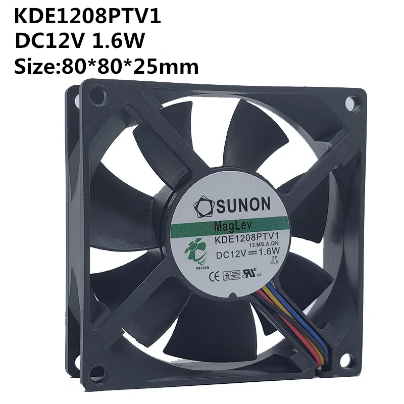 Новый оригинальный бесшумный вентилятор охлаждения шасси KDE1208PTV1 12 В 1 6 Вт 80*25 мм 8